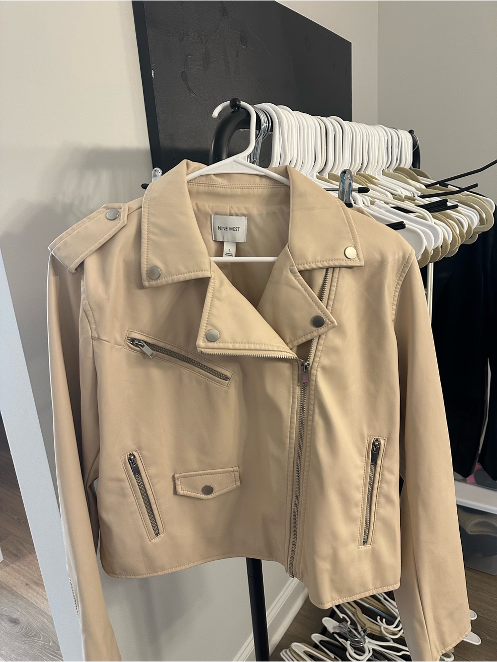 Nine West Beige Moto Jacket NWT
